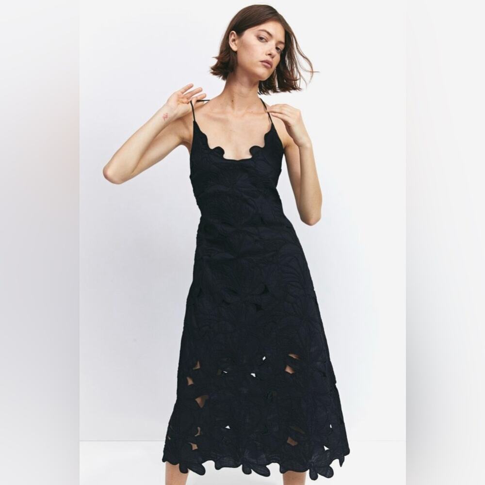 H&M Embroided Cotton Dress